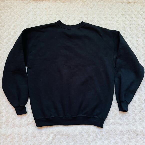 Gildan Unisex Heavy Blend Black Cotton Crewneck Sweatshirt Sz Medium - Picture 5 of 9